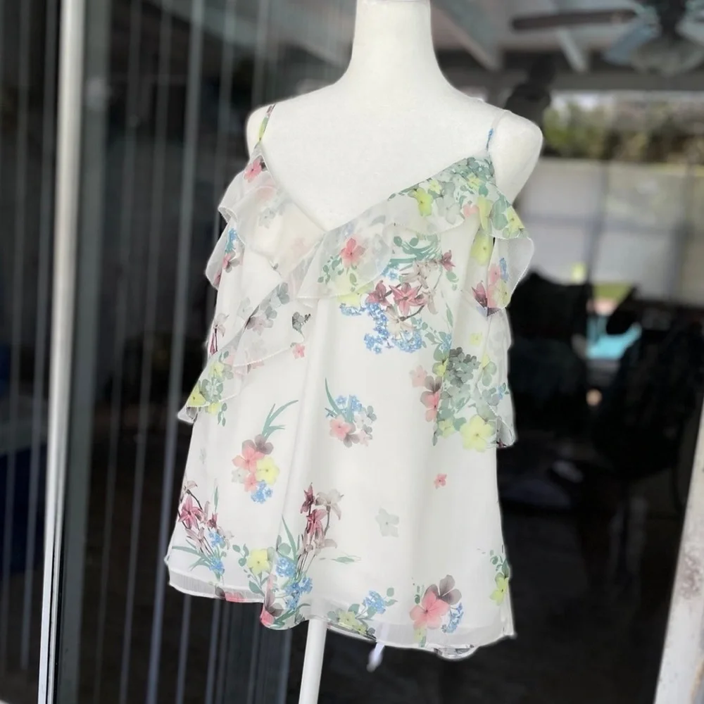 ☀️Ted Baker London Meeyah Pergola Fairy Cold Shoulder Camisole Size Large